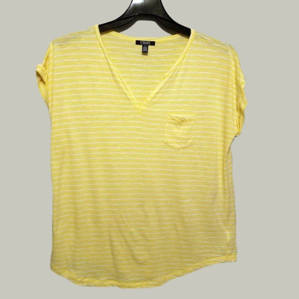 Chaps Short Sleeve V Neck